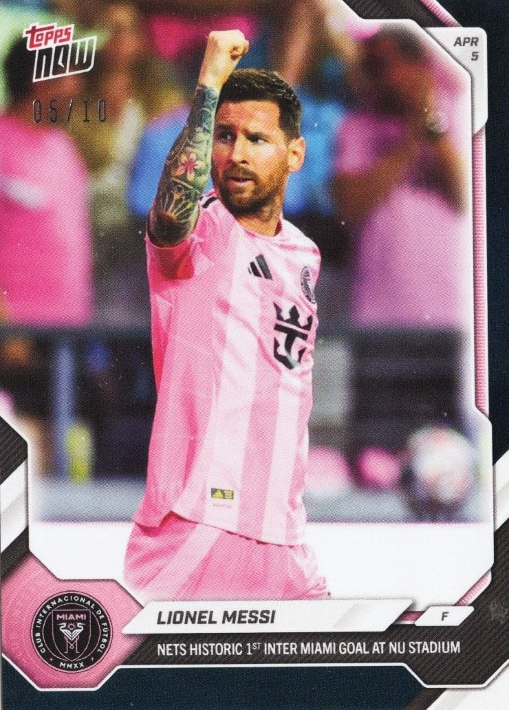 2026 Topps Now Lionel Messi #23 Black Foil /10 Inter Miami Soccer Card