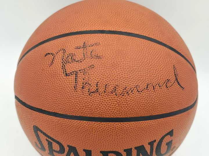 Nate Thurmond Auto Spalding NBA Leather Game Basketball Warriors Beckett BS30430