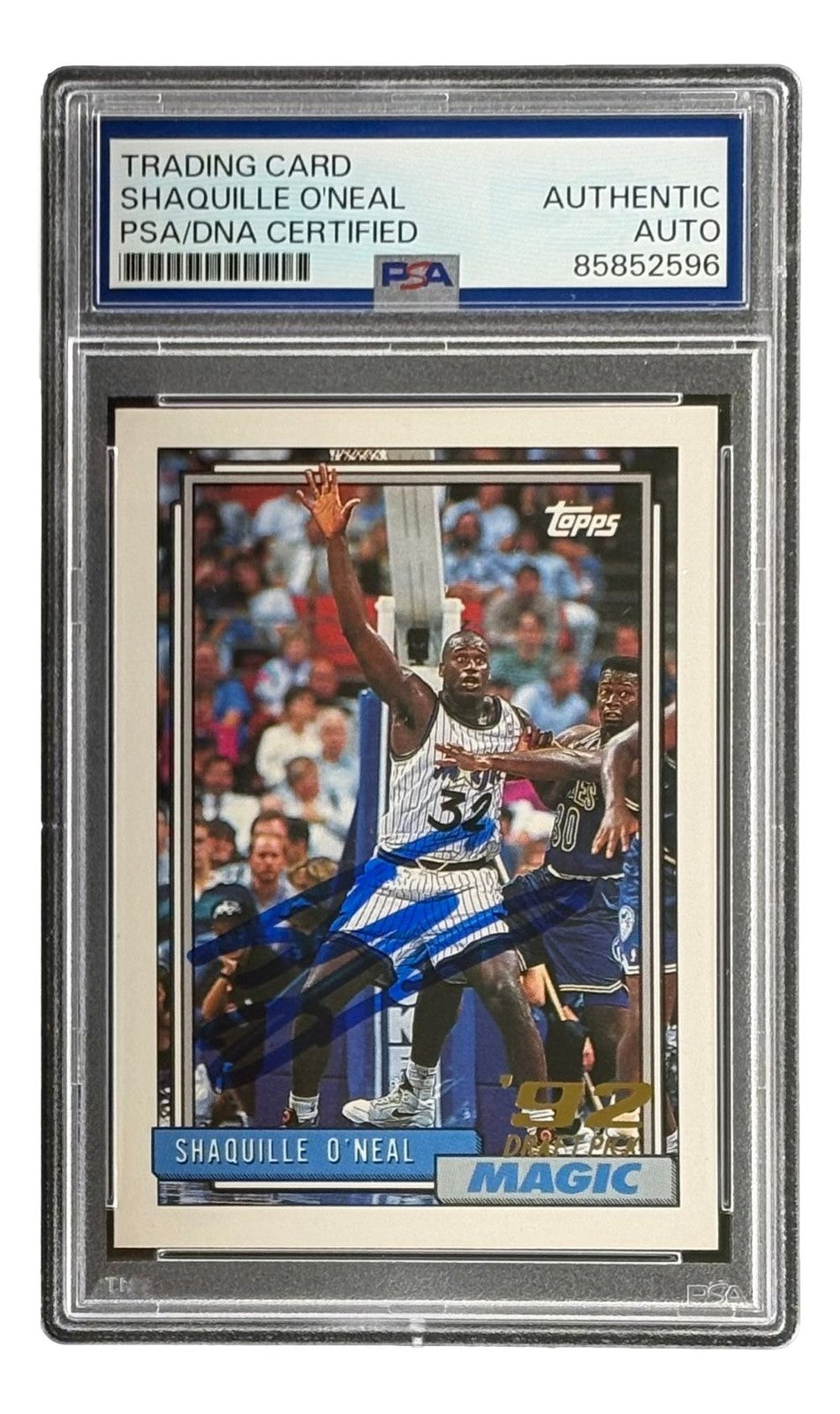 Shaquille O'Neal Signed 1992/93 Topps #362 Magic Rookie Card PSA/DNA