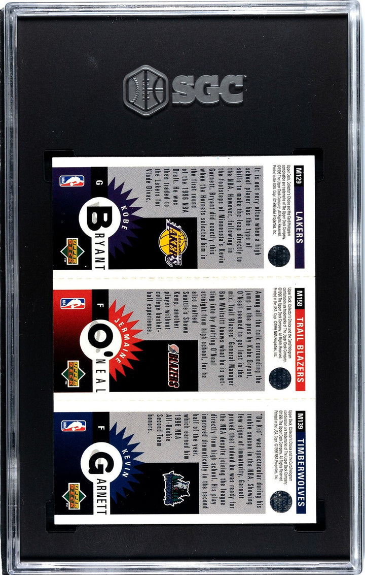 Kobe Bryant 1996-97 Upper Deck Collector Choice RC M129 Card - SGC Graded 9 MT