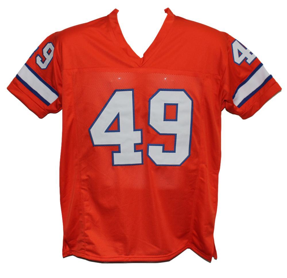 Dennis Smith Autographed/Signed Pro Style Orange XL Jersey JSA 34298