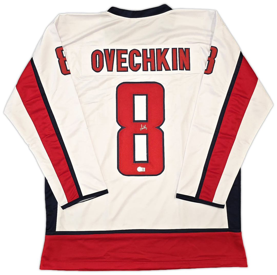 Washington Capitals Alex Ovechkin Signed White Jersey Beckett