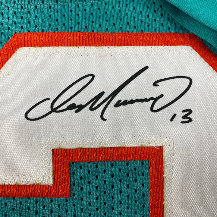 Facsimile Autographed Dan Marino Miami Teal Laser Auto Jersey Size Men's XL