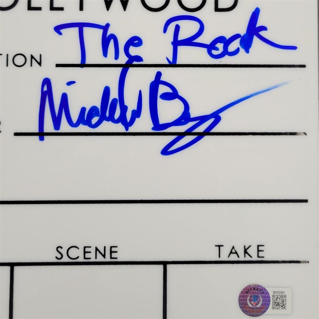 Michael Bay signed "The Rock" Clap Board Clapper autograph ~ BAS Beckett