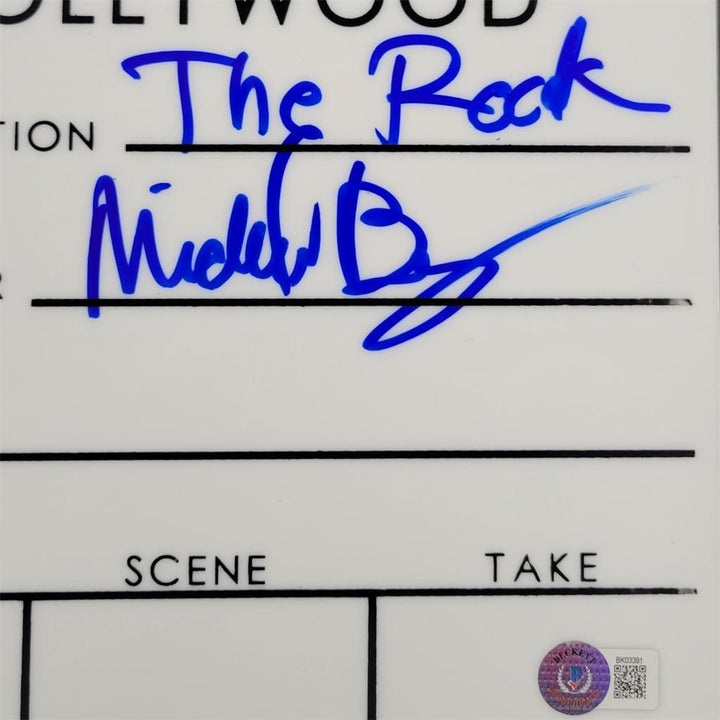 Michael Bay signed "The Rock" Clap Board Clapper autograph ~ BAS Beckett