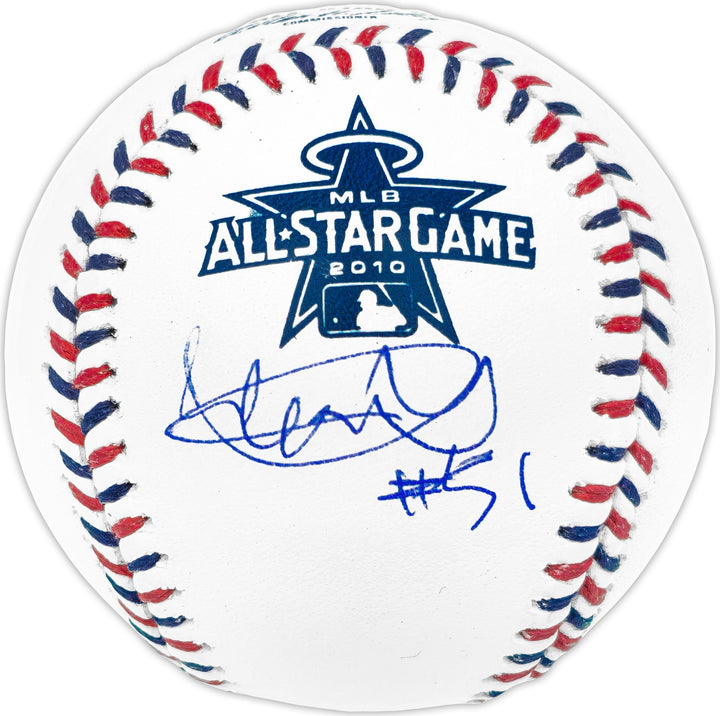 Ichiro Suzuki Signed 2010 ASG Logo MLB Game Baseball Mariners IS Holo