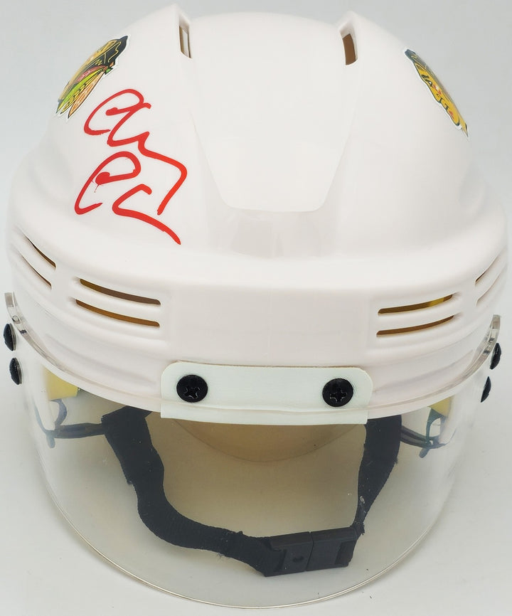 Chevy Chase Auto Blackhawks White Speed Mini Helmet Christmas Vacation Beckett