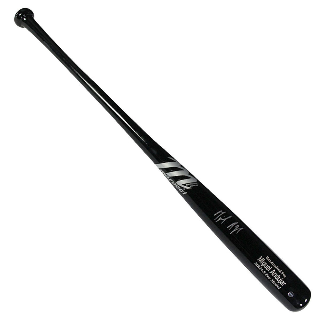 Miguel Andujar signed Marucci Game bat rookie auto Oakland Athletics Steiner Coa