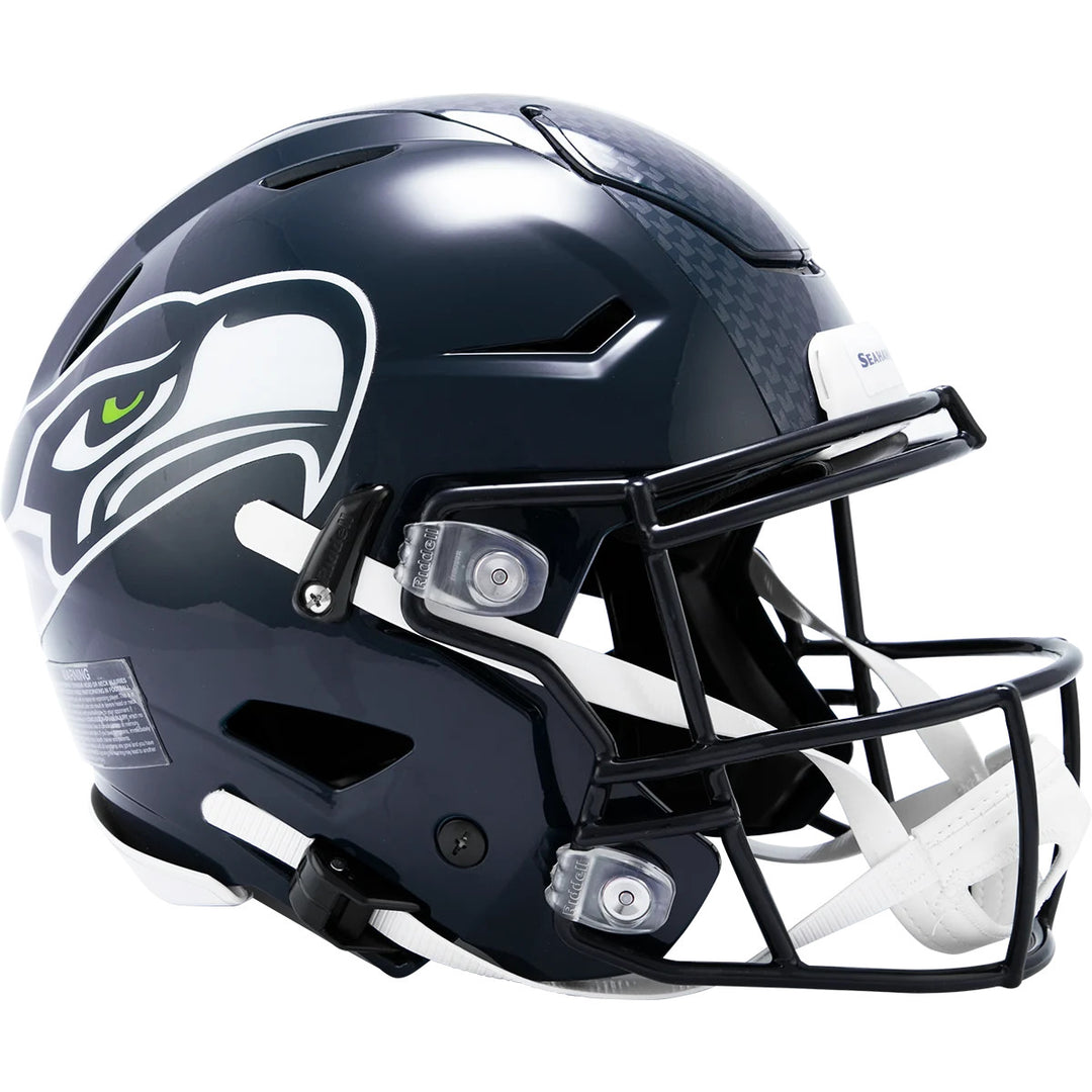 Unsigned Seattle Seahawks Blue Full Size Authentic Hyper SpeedFlex Helmet