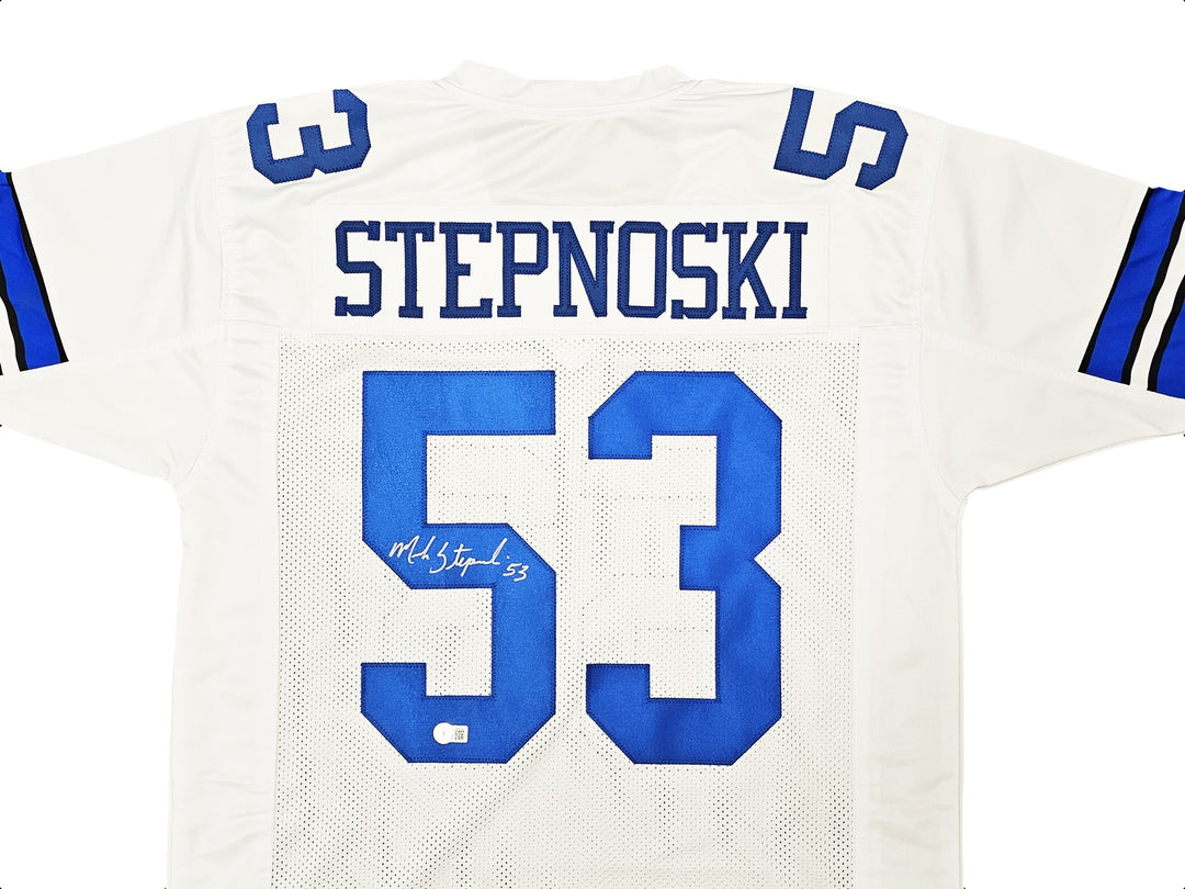 Dallas Cowboys Mark Stepnoski Autographed Signed White Jersey Beckett