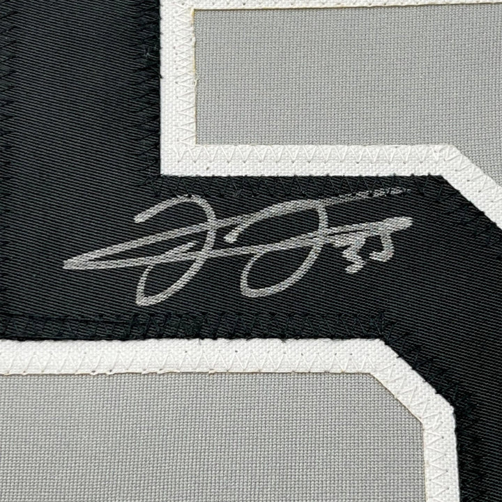 FRAMED Signed FRANK THOMAS 35x39 Chicago Grey Jersey JSA COA Auto