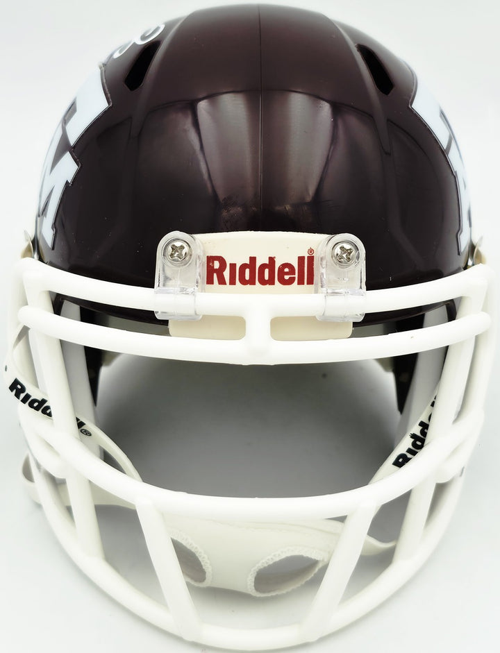 Johnny Manziel Signed Texas A&M Aggies Maroon Speed Mini Helmet Beckett Witness