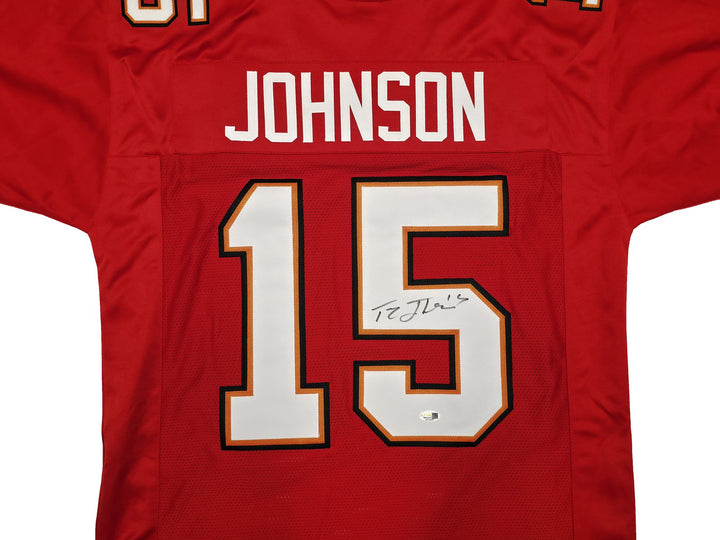 Tampa Bay Buccaneers Tez Johnson Signed Red Jersey JSA Witness
