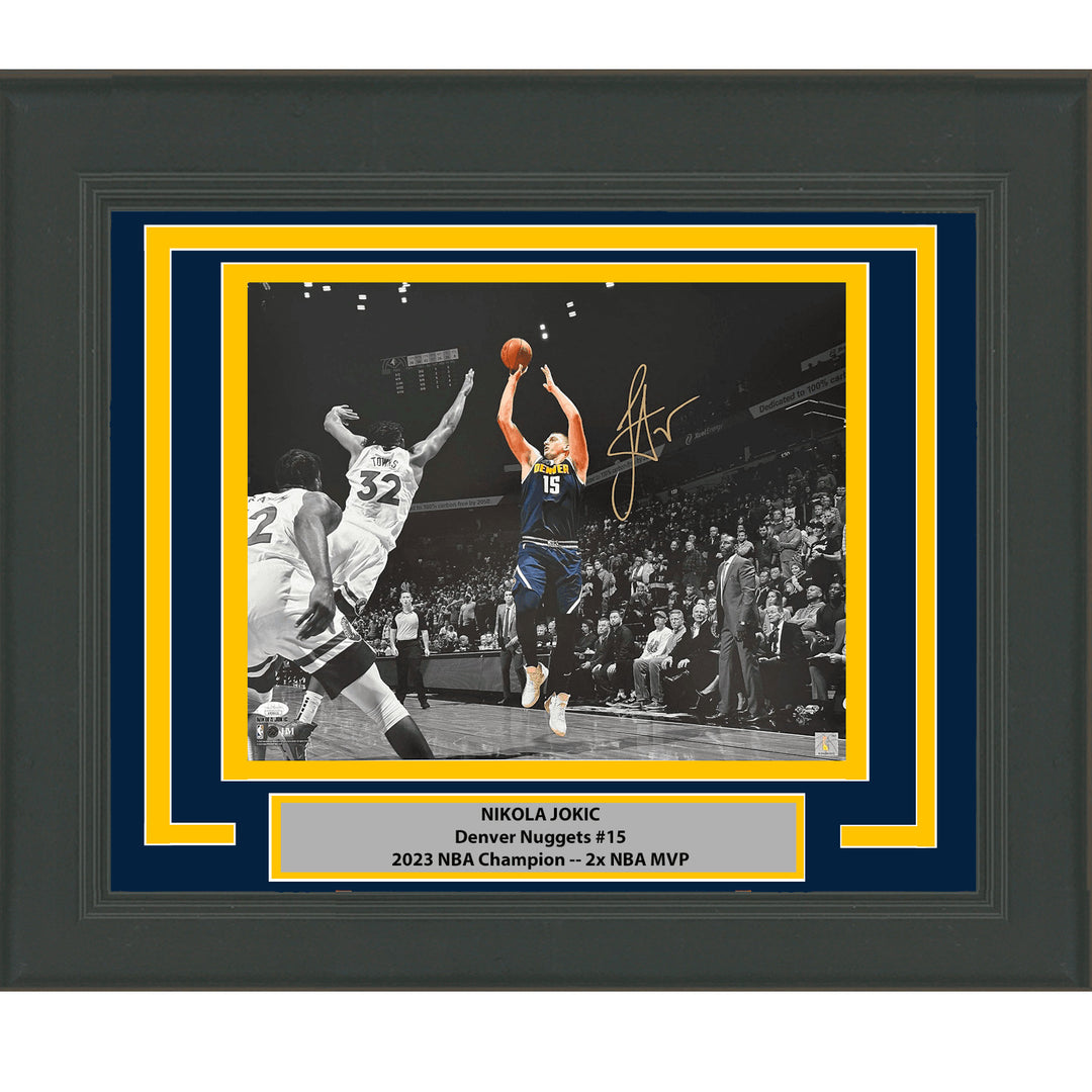 Framed Autographed/Signed Nikola Jokic Nuggets 16x20 Photo JSA COA #4