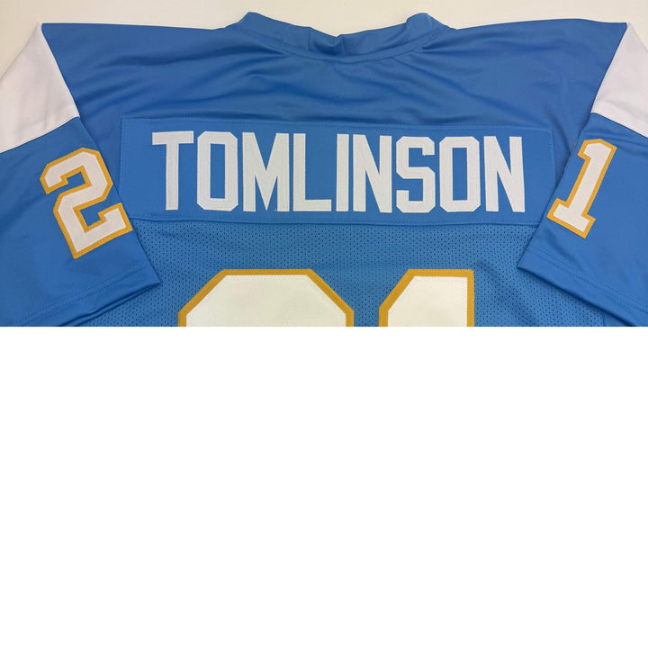 Autographed/Signed LADAINIAN TOMLINSON San Diego Powder Blue Jersey JSA COA Auto