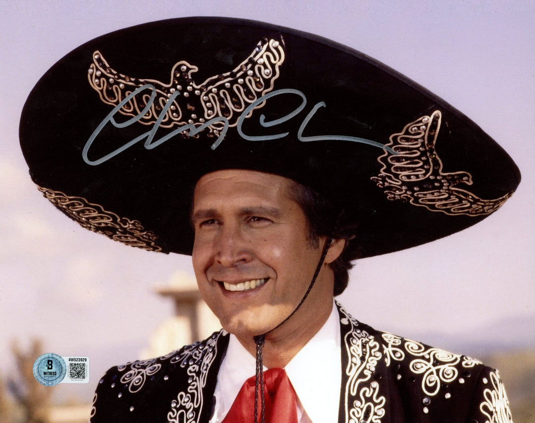 Chevy Chase Autographed/Signed Three Amigos 8x10 Photo Beckett 56493