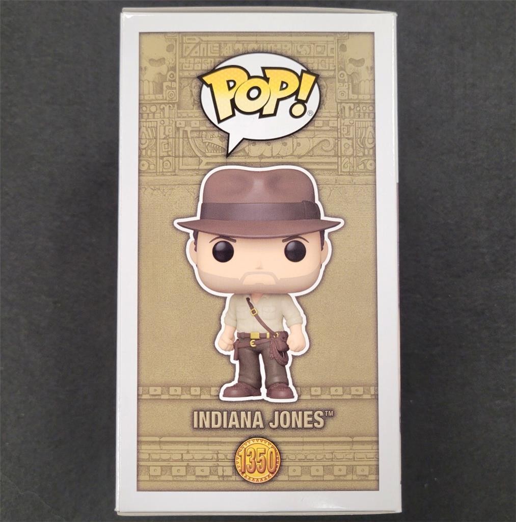 Harrison Ford signed Indiana Jones Funko Pop Figure 1350 autograph ~ Beckett BAS