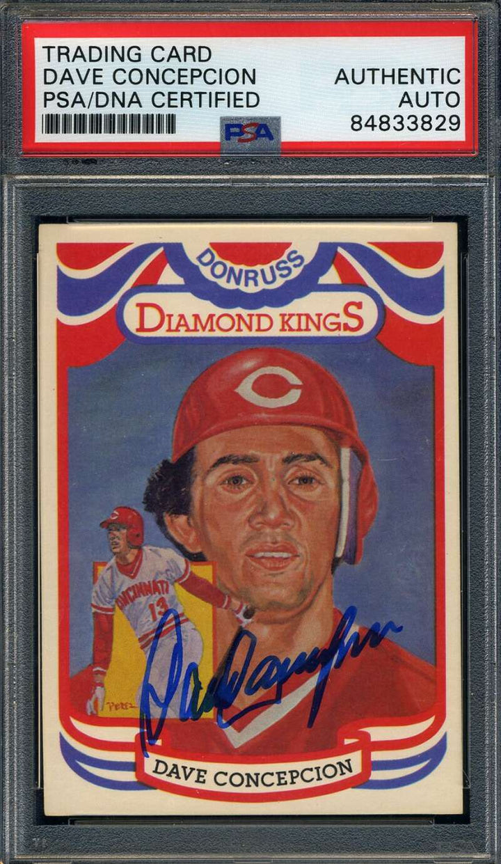 Dave Concepcion PSA DNA Signed 1983 Donruss Diamond Kings Autograph