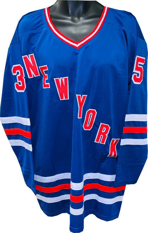 Mike Richter signed Blue Custom Stitched Pro Style Hockey Jersey XL- JSA Witness