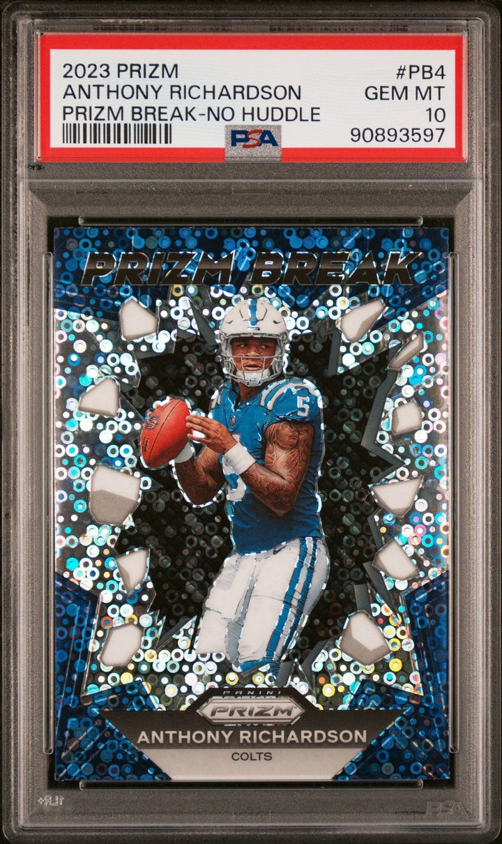 Graded 2023 Panini Prizm Anthony Richardson #PB4 No Huddle Card PSA 10