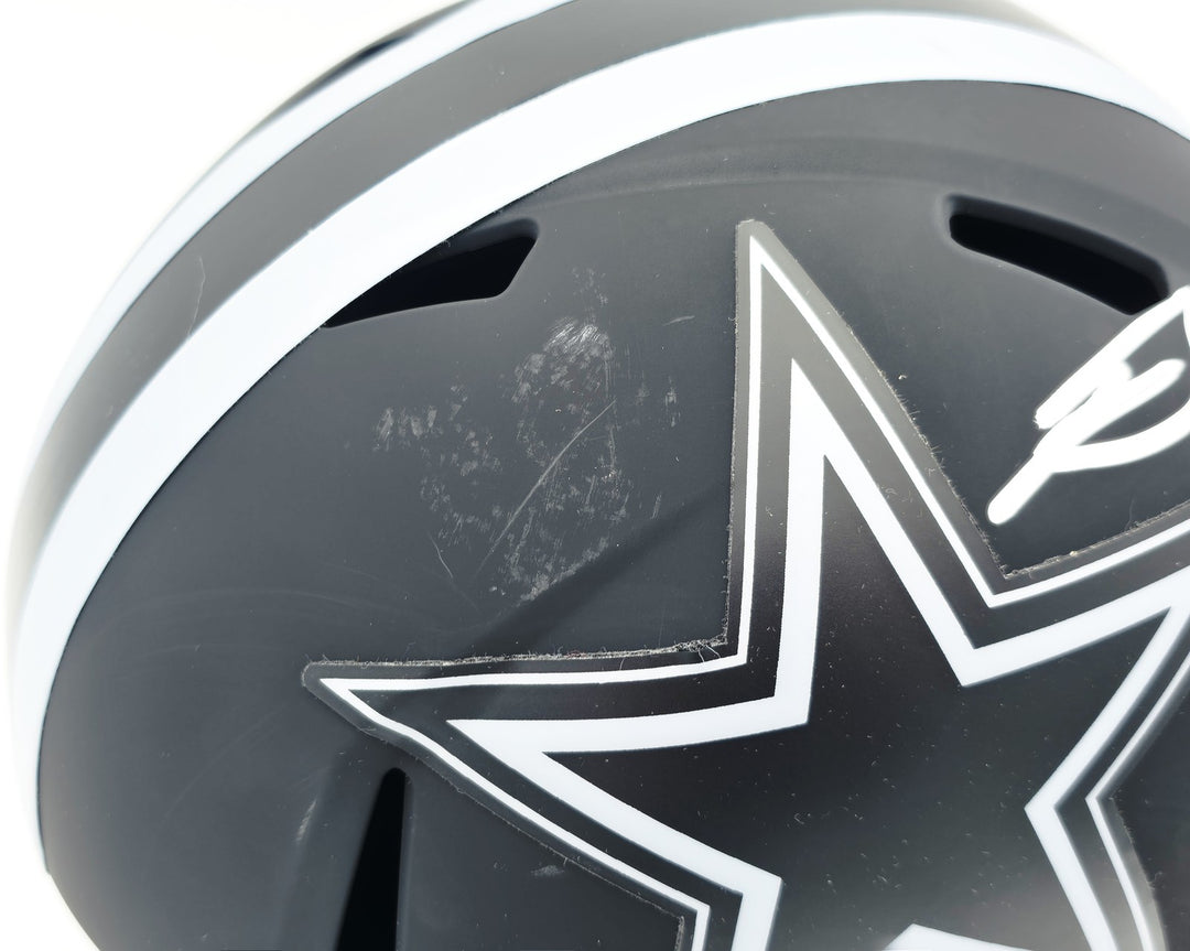 George Pickens Signed Cowboys Eclipse Black Full Sz Speed Rep Helmet JSA