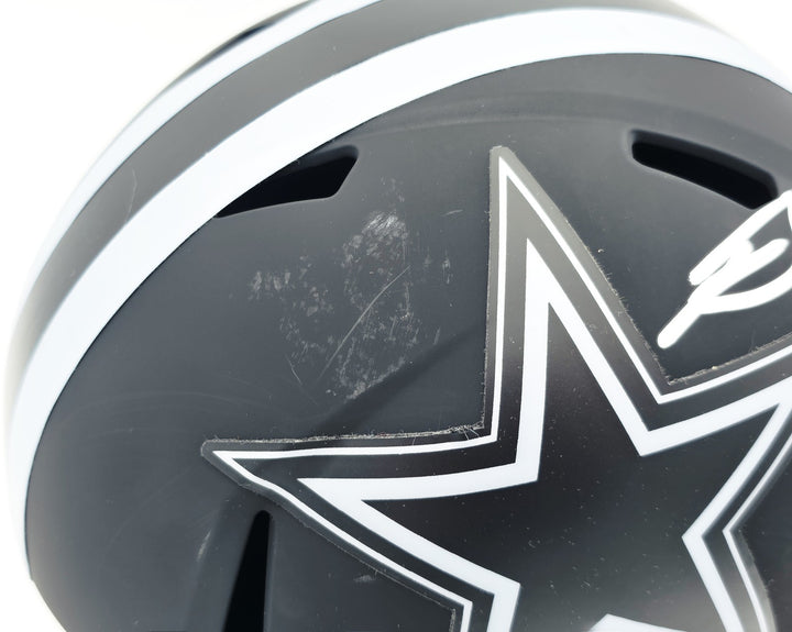 George Pickens Signed Cowboys Eclipse Black Full Sz Speed Rep Helmet JSA