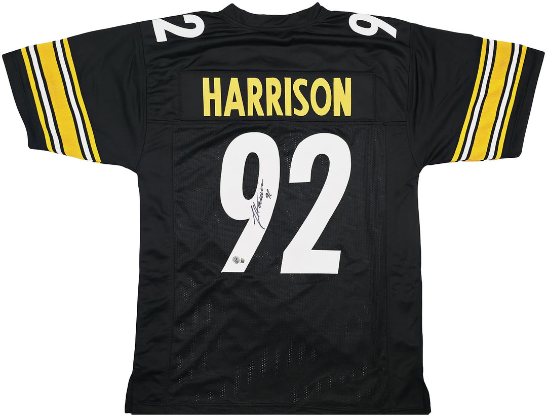 Pittsburgh Steelers James Harrison Signed Black Jersey Beckett Witness