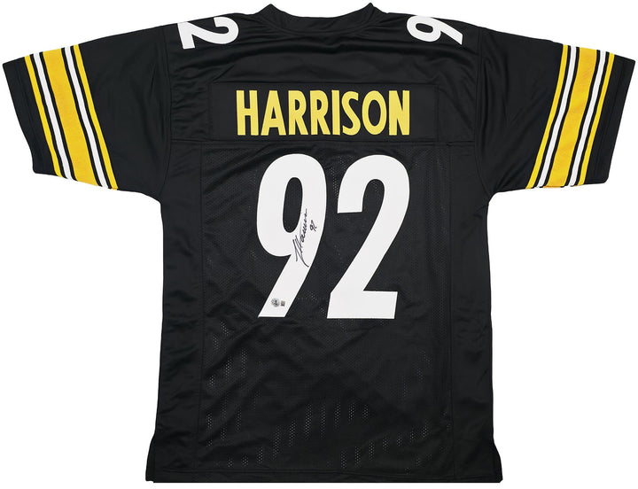 Pittsburgh Steelers James Harrison Signed Black Jersey Beckett Witness
