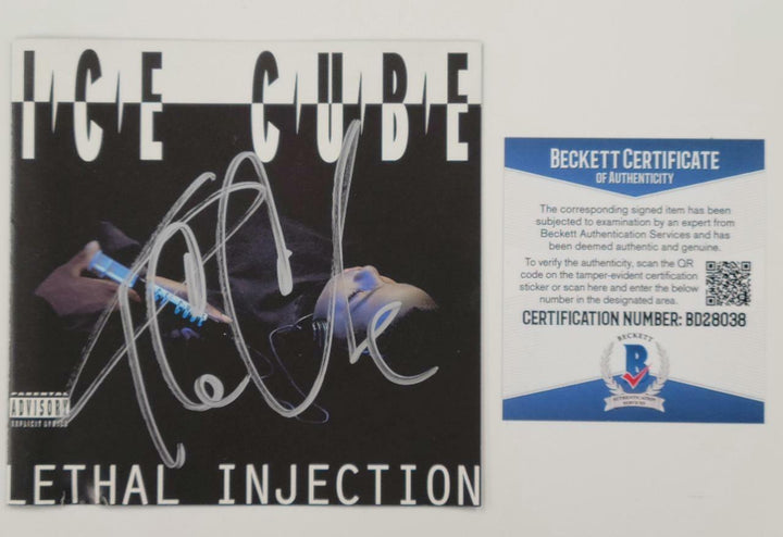 Ice Cube signed Lethal Injection CD Cover Autograph ~ Beckett BAS COA