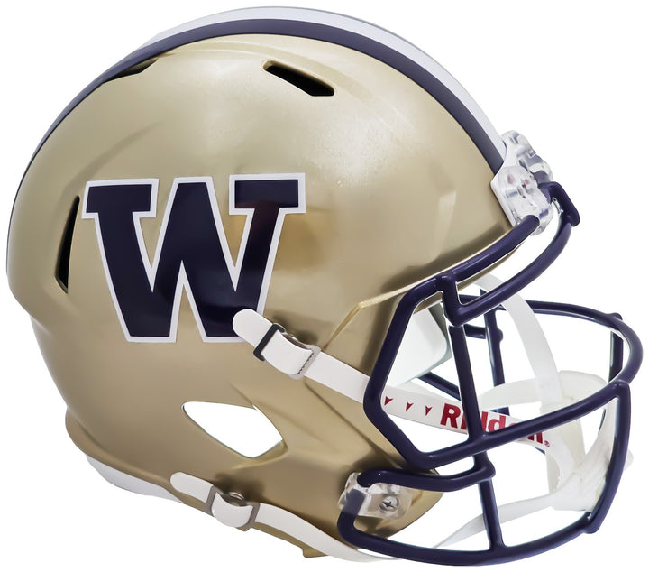Washington Huskies Unsigned Gold Full Size Replica Speed Helmet