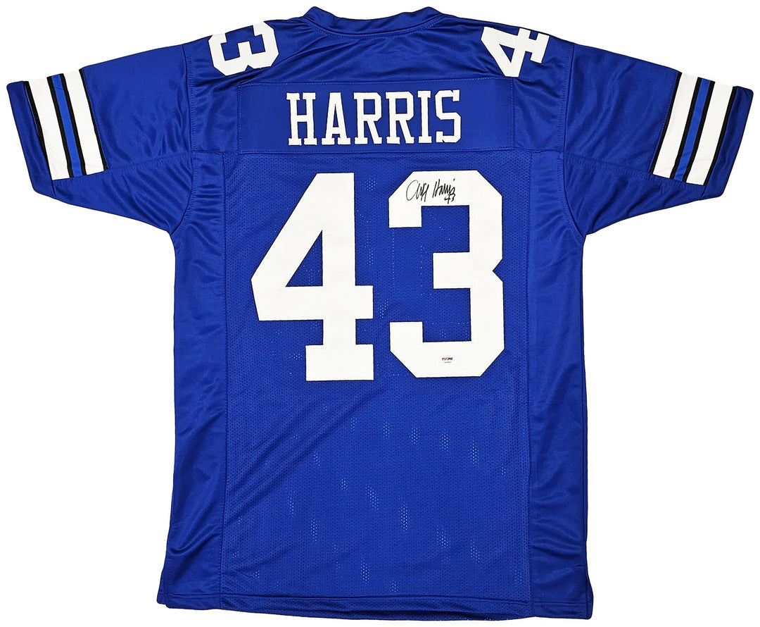 Dallas Cowboys Cliff Harris Autographed Signed Blue Jersey PSA/DNA