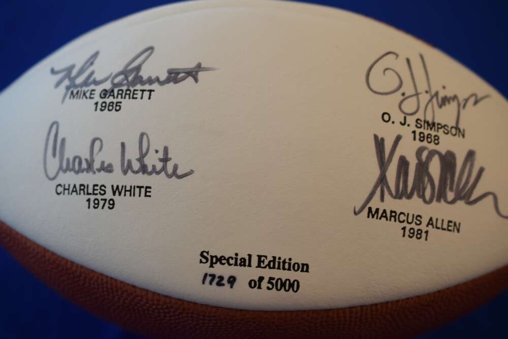 Garrett White Simpson Allen PSA DNA Autograph USC Heisman Winner Signed Football