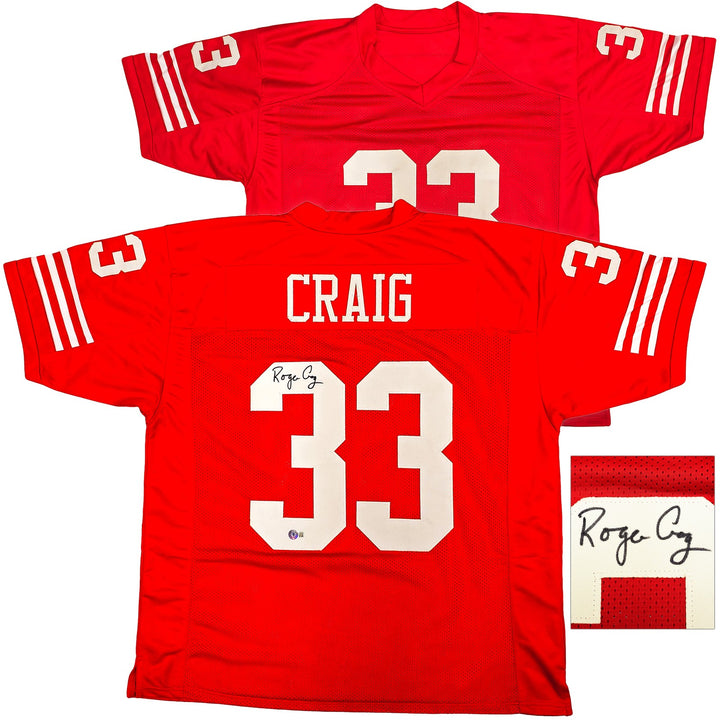 San Francisco 49ers Roger Craig Signed Red Jersey Beckett Witness