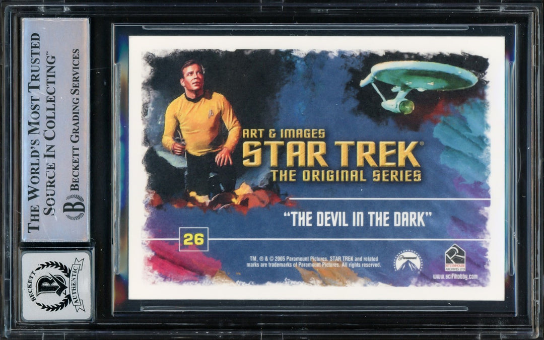 William Shatner Auto 2005 Rittenhouse Art Images Card 26 Star Trek Sig 10