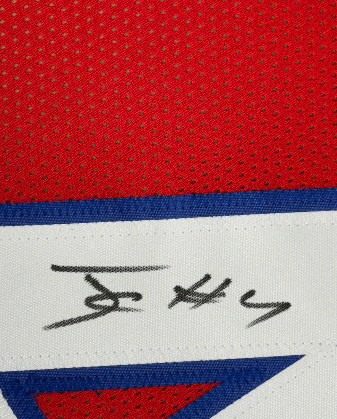 Framed Autographed/Signed James Cook 33x42 Buffalo Red Jersey BAS COA