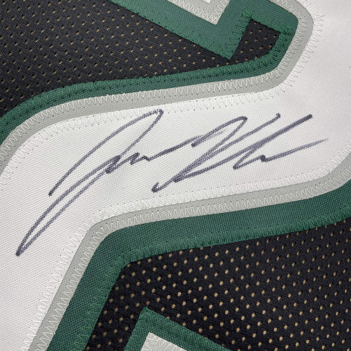 FRAMED Autographed/Signed JASON KELCE 33x42 Philadelphia Black Jersey PSA COA