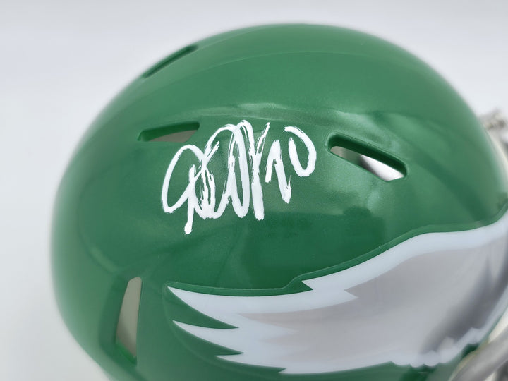 DeSean Jackson Auto Eagles 2023 Alternate Kelly Green Speed Mini Helmet Beckett