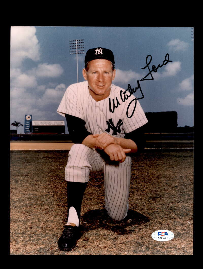 Whitey Ford PSA DNA Coa Signed  8x10 Photo Autograph Yankees