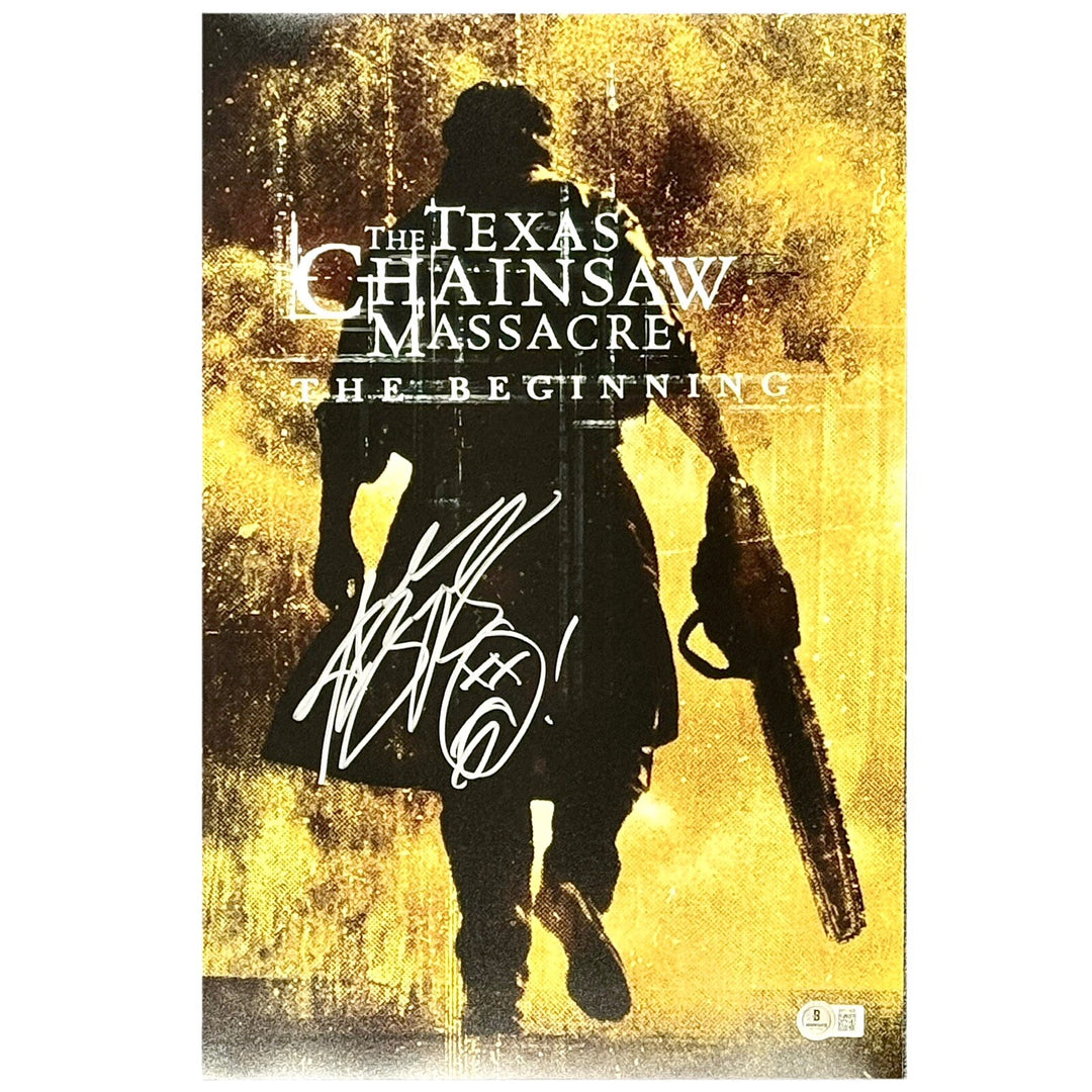 Andrew Bryniarski signed Texas Chainsaw Massacre poster 11x17 Photo BAS Beckett
