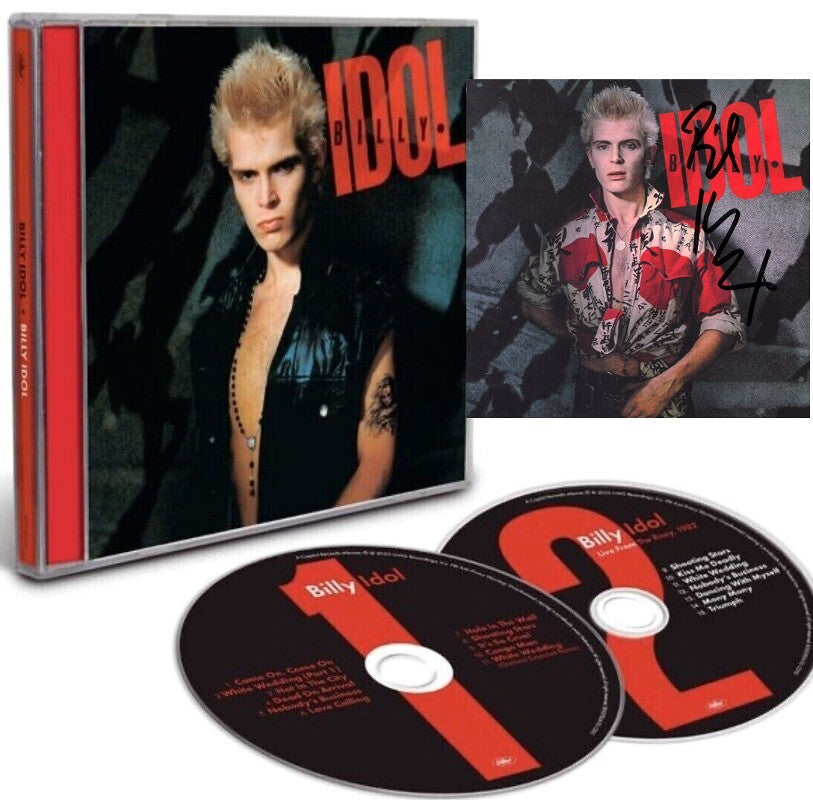 Billy Idol signed 2023 CD 40th Anniversary 2CD Set, Art Insert Auto/Booklet/Case
