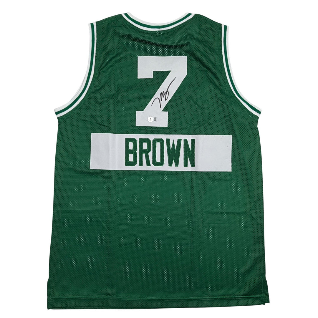 Autographed/Signed Jaylen Brown Boston Green City Edition Jersey Beckett BAS COA
