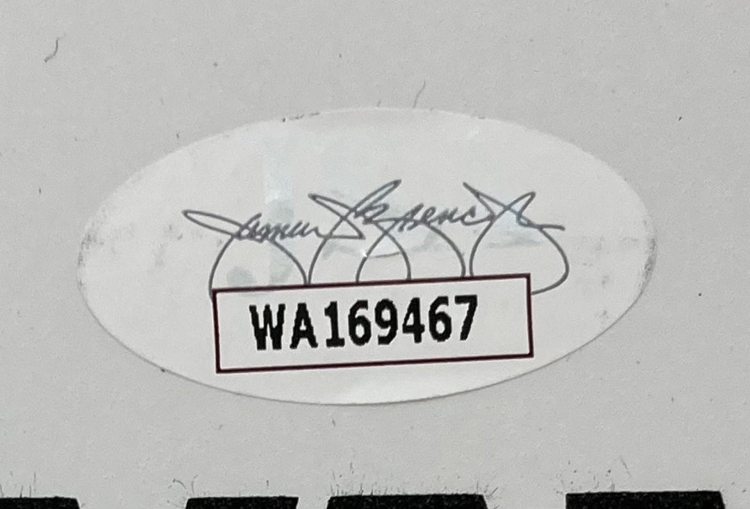 Joe Elliott Phil Collen Def Leppard Signed 13" Flt White Evans Drum Head JSA ITP