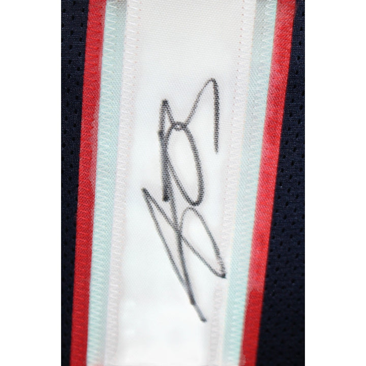 AJ Brown Autographed/Signed Pro Style Sz XL Blue Jersey Beckett Witnessed 57960