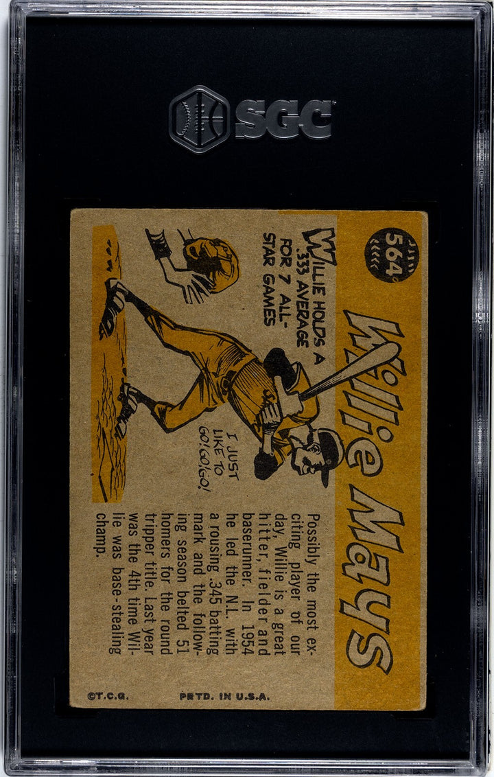 Willie Mays 1960 Topps All-Star Baseball Card #564- SGC Graded 2.5 Good+