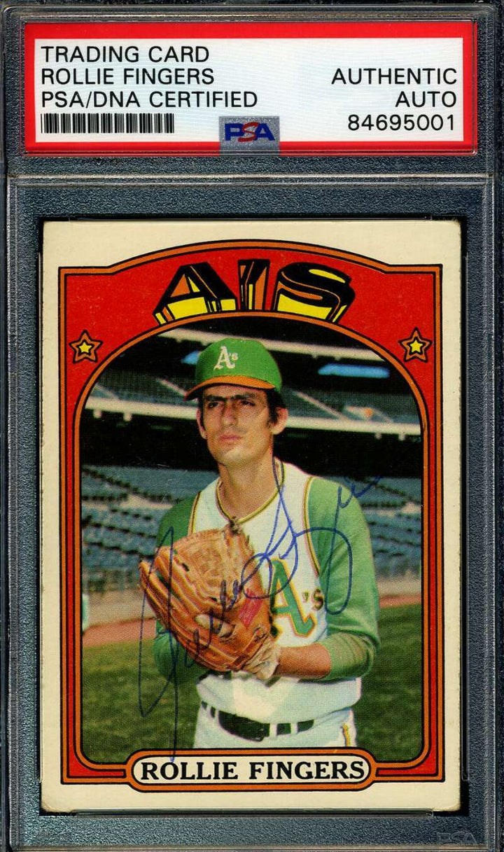 Rollie Fingers PSA DNA Vintage Signed 1972 Topps Autograph
