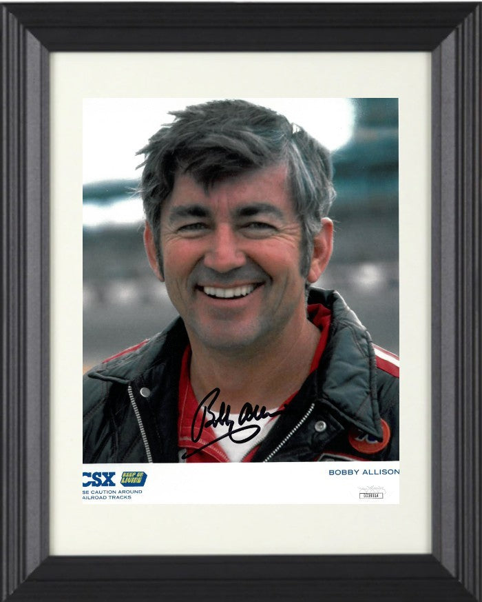 Bobby Allison signed NASCAR CSX 8x10 Photo Framed- JSA Hologram #DD39314