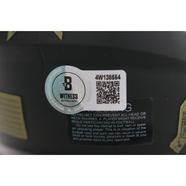 Joe Greene Autographed Pittsburgh Steelers 25 STS Mini Helmet HOF Beckett 54277