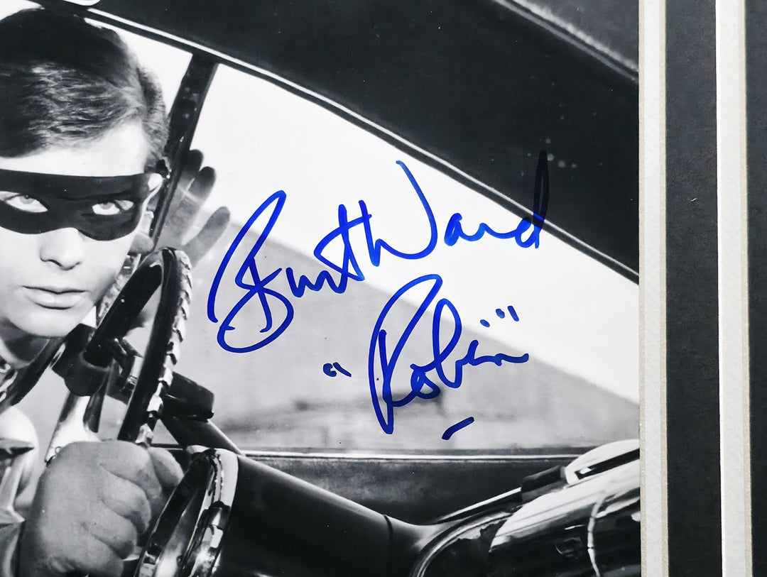Adam West & Burt Ward Signed Framed 16x20 Photo Batman & Robin Beckett #AE16676