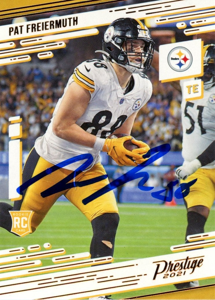 Pat Freiermuth Signed 2021 Chronicles Prestige Gold Foil #232 Card Beckett 57020