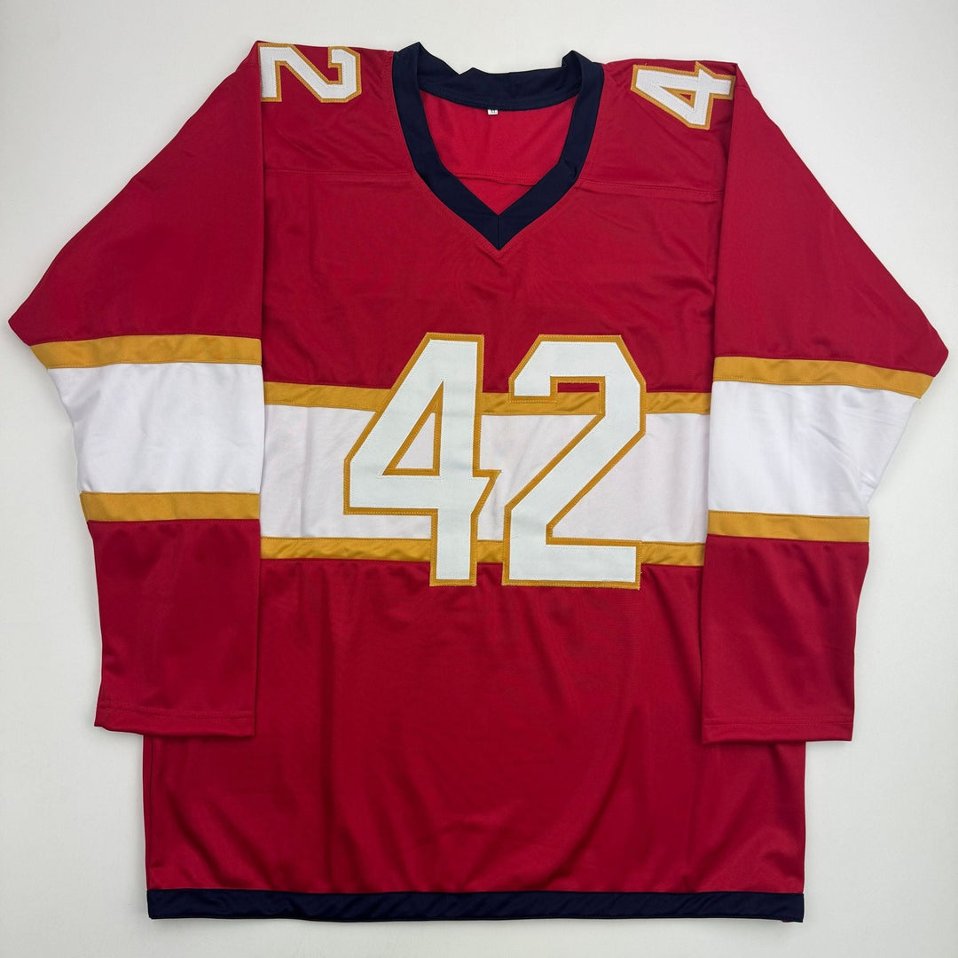 Autographed/Signed Gustav Forsling Florida Red Hockey Jersey JSA COA